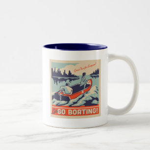 Let's Go Boating Two-Tone Coffee Mug