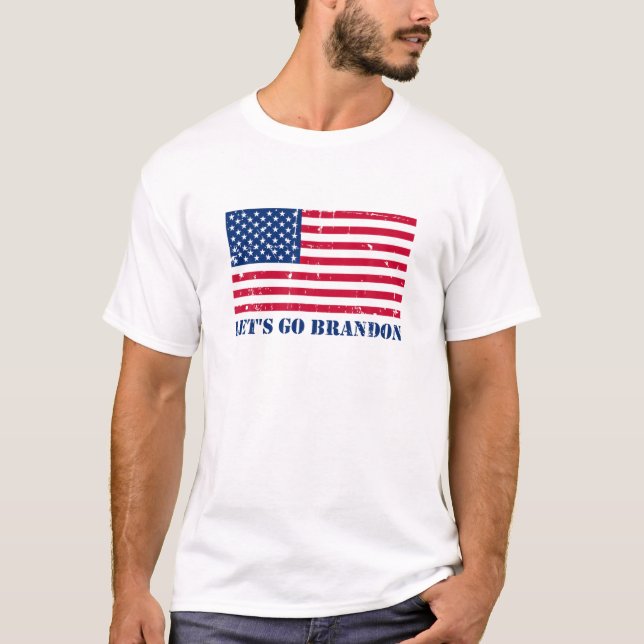 Let's Go Brandon - American Flag T-Shirt (Front)