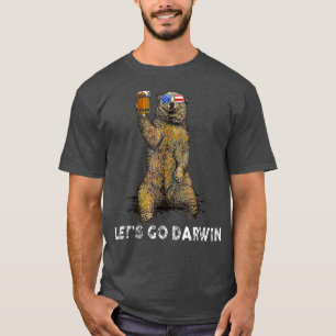 Lets Go Brandon American Flag Tees Funny Bear Drin
