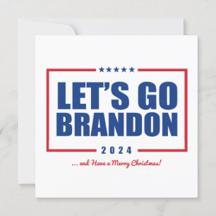 Let's Go Brandon and Have a Merry Christmas Postca Card