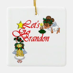 Let's Go Brandon Angel Christmas Ornament