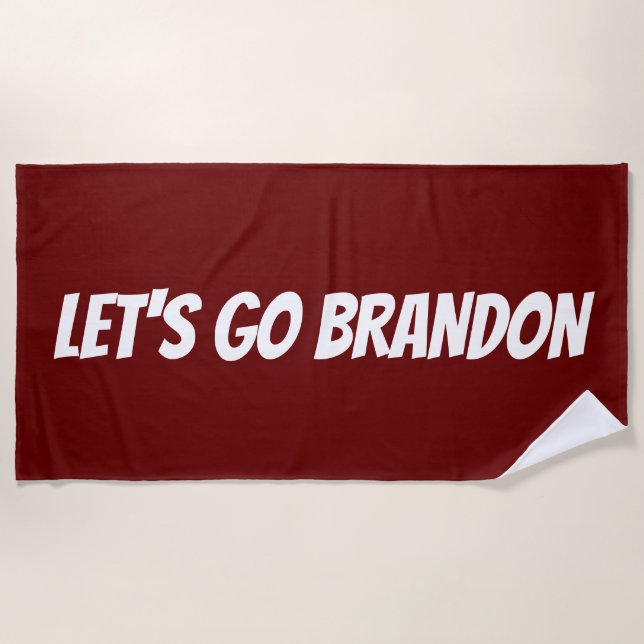 LET'S GO BRANDON Beach Towels (Front)