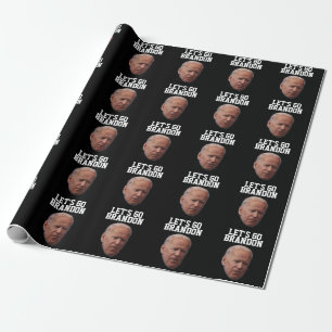 LET'S GO BRANDON BIDEN BIRTHDAY WRAPPING PAPER