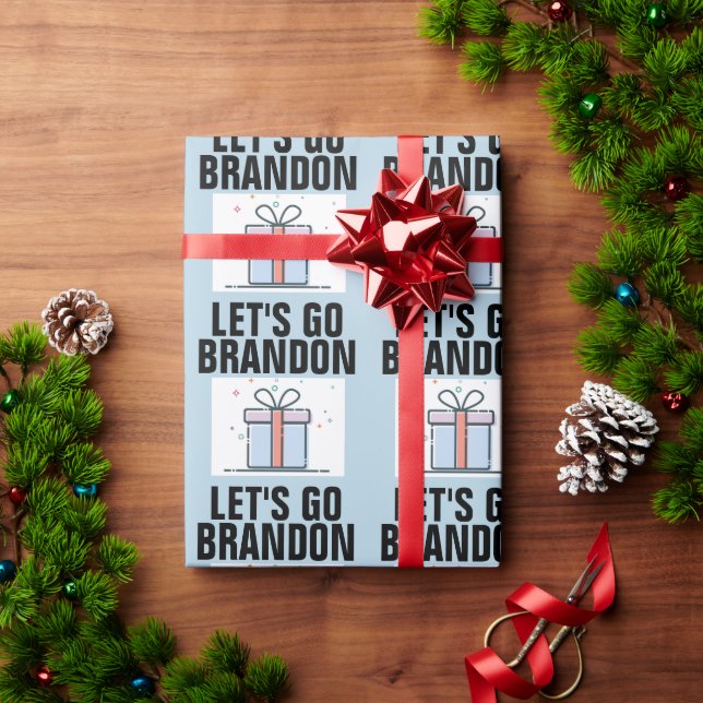LET'S GO BRANDON BIRTHDAY Wrapping Paper (Holiday Gift)