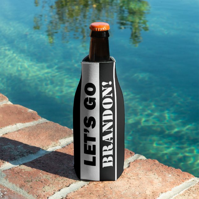 Let's Go Brandon Black White  Bottle Cooler (In Situ Pool)