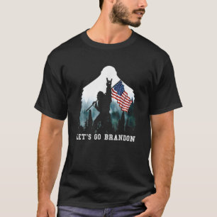 Let's Go Brandon Camping Bigfoot Rock And Roll Ame T-Shirt