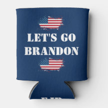 LET'S GO BRANDON Can Cooler-Blue