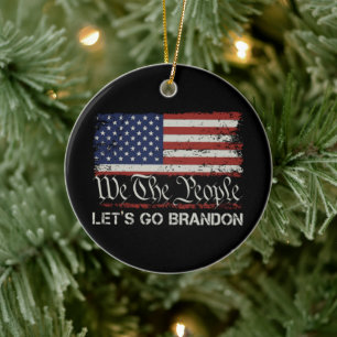Let's Go Brandon Ceramic Ornament