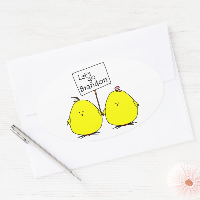Let's Go Brandon Chicks Sticker (Envelope)