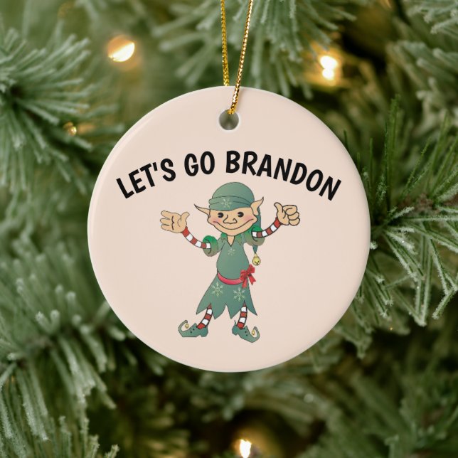 LET'S GO BRANDON! CHRISTMAS ELF ORNAMENT (Tree)