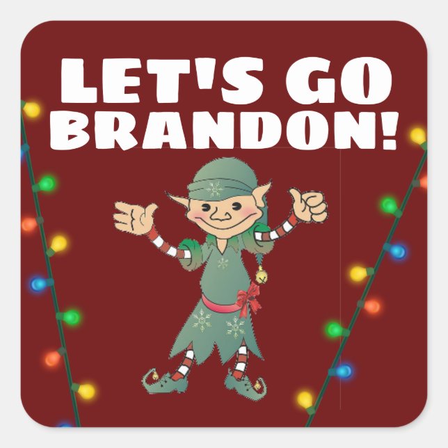 LET'S GO BRANDON! CHRISTMAS ELF STICKERS (Front)