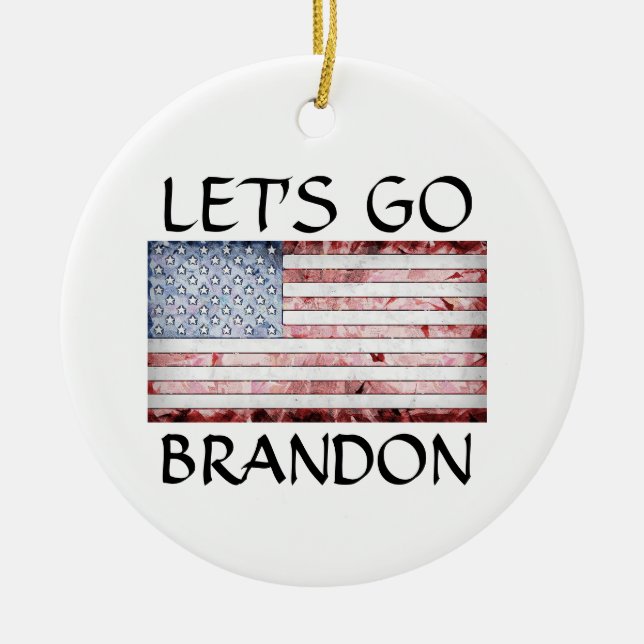 LET'S GO BRANDON CHRISTMAS Ornament (Front)