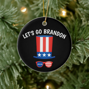 LET'S GO BRANDON! CHRISTMAS PATRIOTIC ORNAMENT