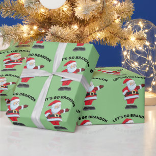 LETS GO BRANDON CHRISTMAS SANTA Wrapping Paper