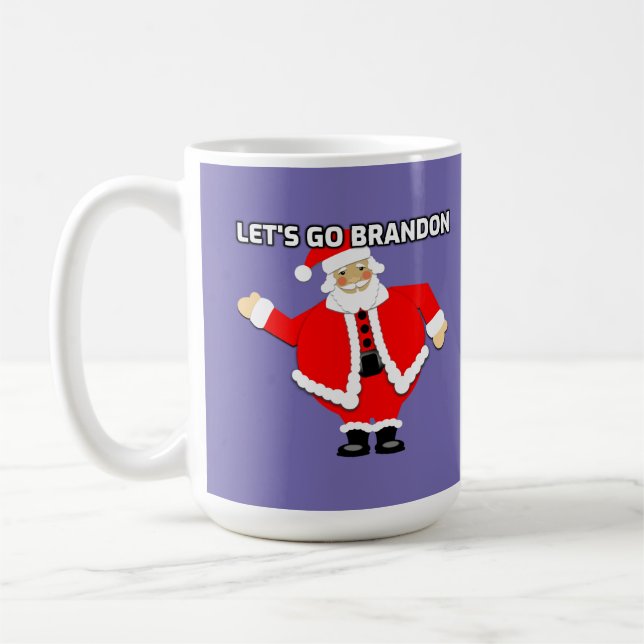 LET'S GO BRANDON CHRISTMAS TRAVEL COFFEE MUG (Left)