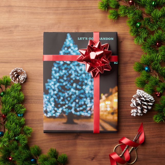 LET'S GO BRANDON CHRISTMAS TREE WRAPPING PAPER (Holiday Gift)