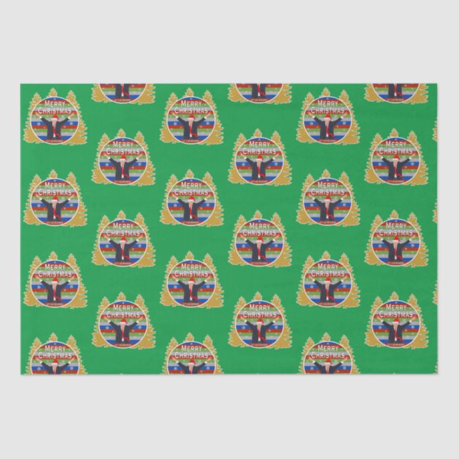 Let's Go Brandon Christmas Trump Snowflake Holiday Tissue Paper (Front)