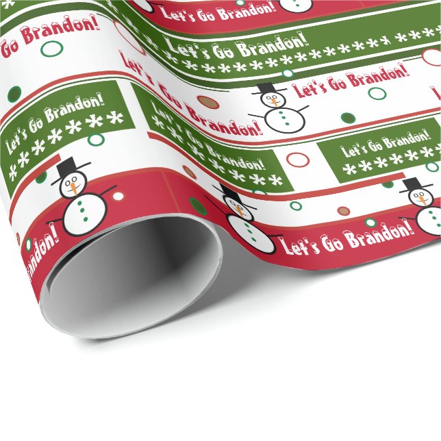 Let's Go Brandon Christmas   Wrapping Paper (Roll Corner)
