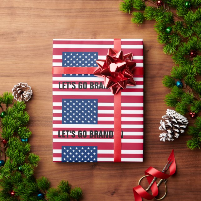 LET'S GO BRANDON! CHRISTMAS WRAPPING PAPER (Holiday Gift)