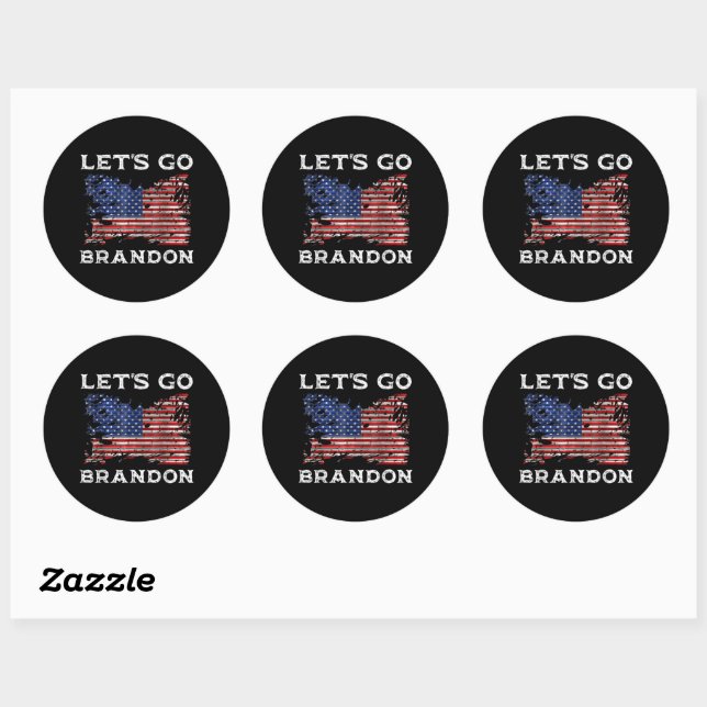 Let's Go Brandon Classic Round Sticker (Sheet)
