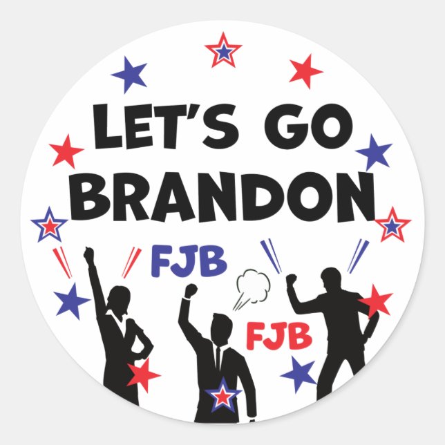 LET'S GO BRANDON CLASSIC ROUND STICKER (Front)