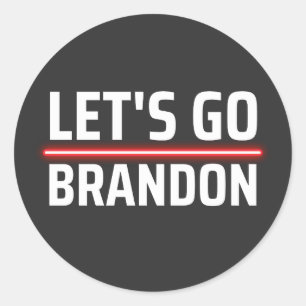 let's go brandon classic round sticker