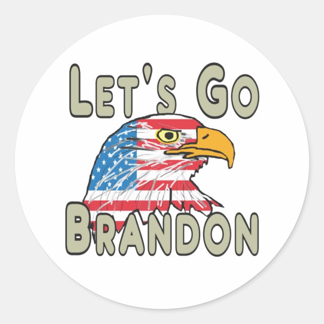 Let's Go Brandon Classic Round Sticker (Front)