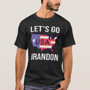 Let's Go Brandon Conservative Anti Liberal US Flag T-Shirt