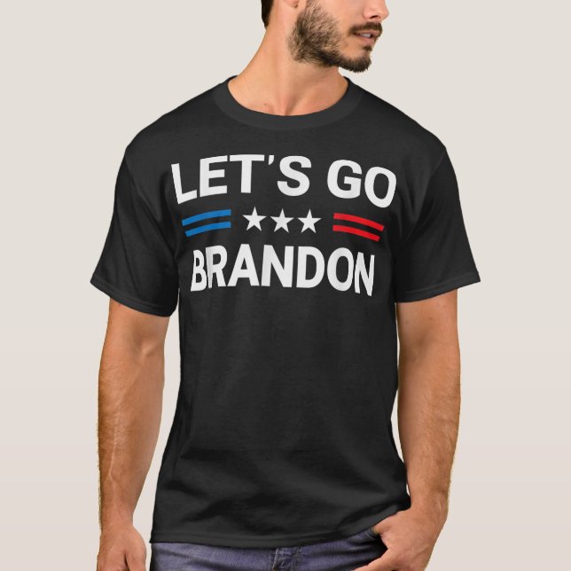 Let's Go Brandon Conservative US Flag T-Shirt (Front)