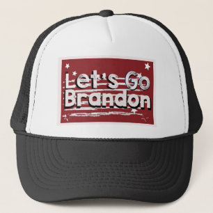 Let's Go Brandon Distressed American Flag Trucker Hat