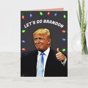 LET'S GO BRANDON DONALD TRUMP Christmas cards