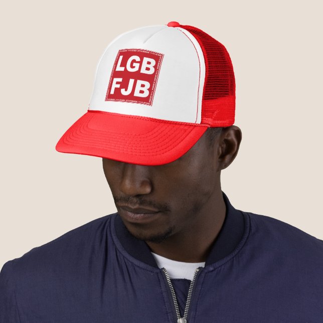 Let's Go Brandon! F**k Joe Biden LGB FJB Trucker Hat (In Situ)
