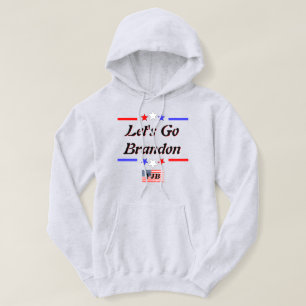 Lets Go Brandon FJB Red White Blue Stars Lt Hoodie