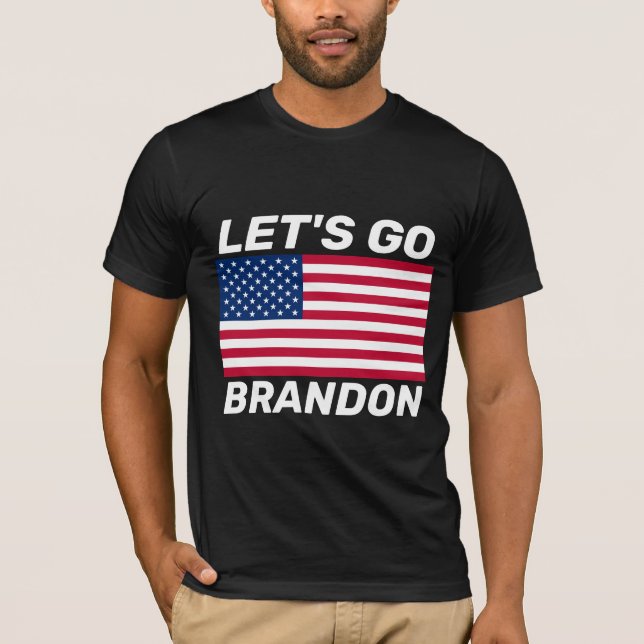 LET'S GO BRANDON! FLAG T-SHIRTS T-SHIRT (Front)