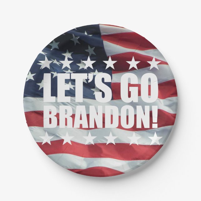 LET'S GO BRANDON! [Font 2] Paper Plates (Front)