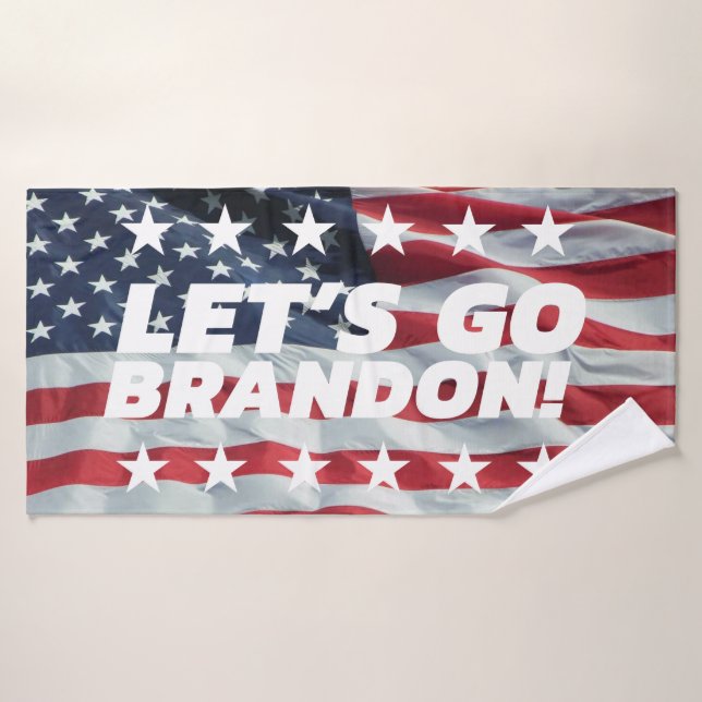 LET'S GO BRANDON! [Font 5] Bath Towel (Bath Towel)
