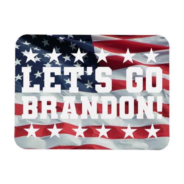 LET'S GO BRANDON! [Font 6] Flexible Photo Magnet (Horizontal)