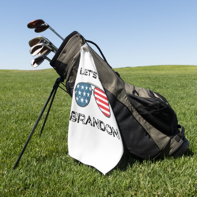 Let's Go Brandon Funny Biden Chant Golf Towel (Green)