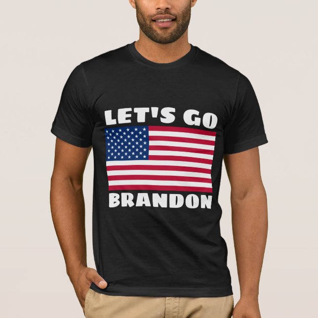 LET'S GO BRANDON FUNNY BIDEN T-SHIRTS TEES (Front)