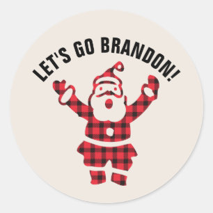 LET'S GO BRANDON! FUNNY CHRISTMAS SANTA STICKERS