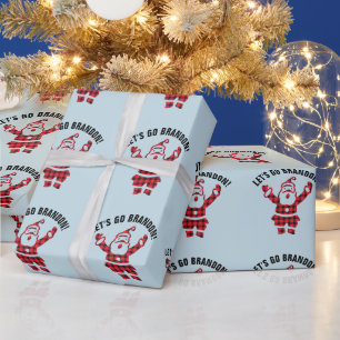 LET'S GO BRANDON! FUNNY CHRISTMAS SANTA WRAPPING PAPER