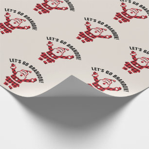 LET'S GO BRANDON! FUNNY CHRISTMAS SANTA WRAPPING PAPER