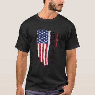 Lets Go Brandon Funny Us Flag Jest Pro America, US T-Shirt