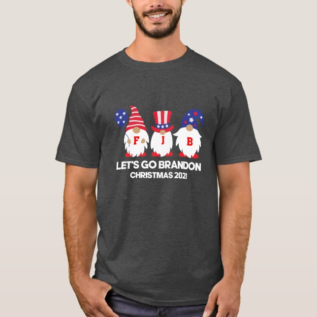 Let's Go Brandon Gnome Merry Christmas 2021 T-Shirt (Front)