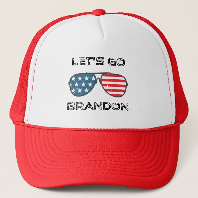 Let's go Brandon Joe Biden Chant Trucker Hat (Front)