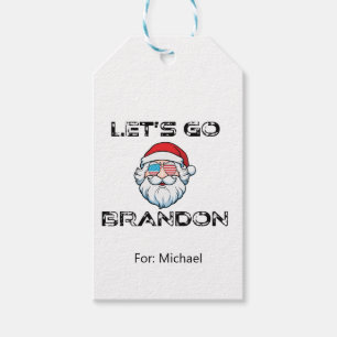 Let's Go Brandon Joe Biden Funny Santa Gift Tags