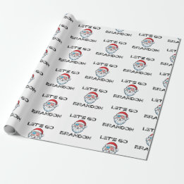 Let's Go Brandon Joe Biden Santa Christmas Wrapping Paper