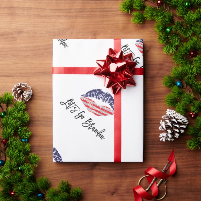 Let's Go Brandon Joe Biden Wrapping Paper (Holiday Gift)