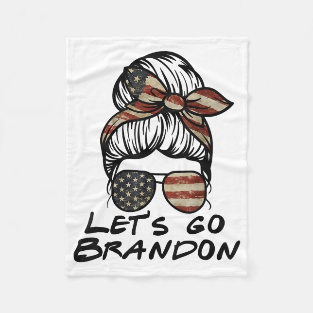 Let's Go Brandon, Lets Go Brandon  Fleece Blanket (Front)