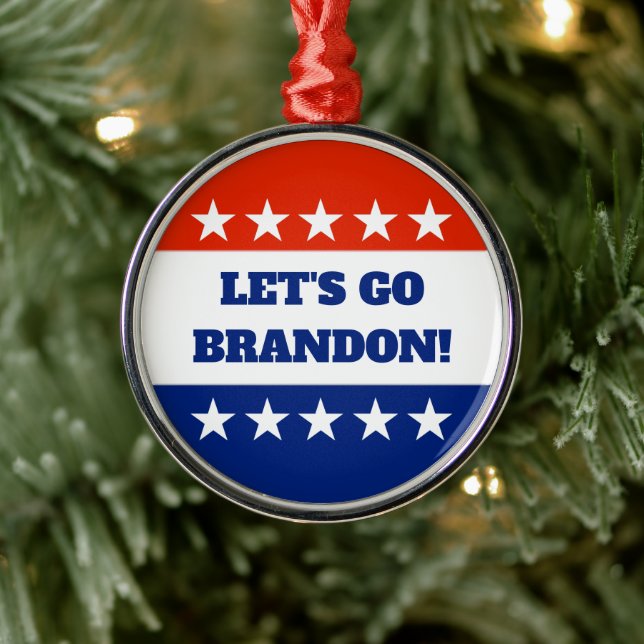 Let's Go Brandon Metal Ornament (Tree)